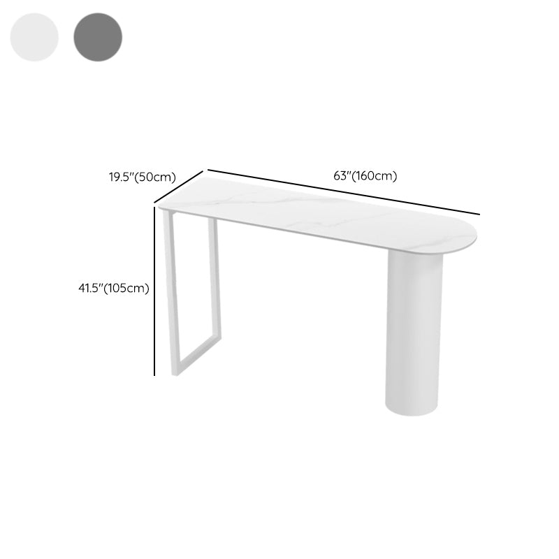 Modern 1/5 Pieces Bar Table Set Stone Counter Table with Stools for Living Room