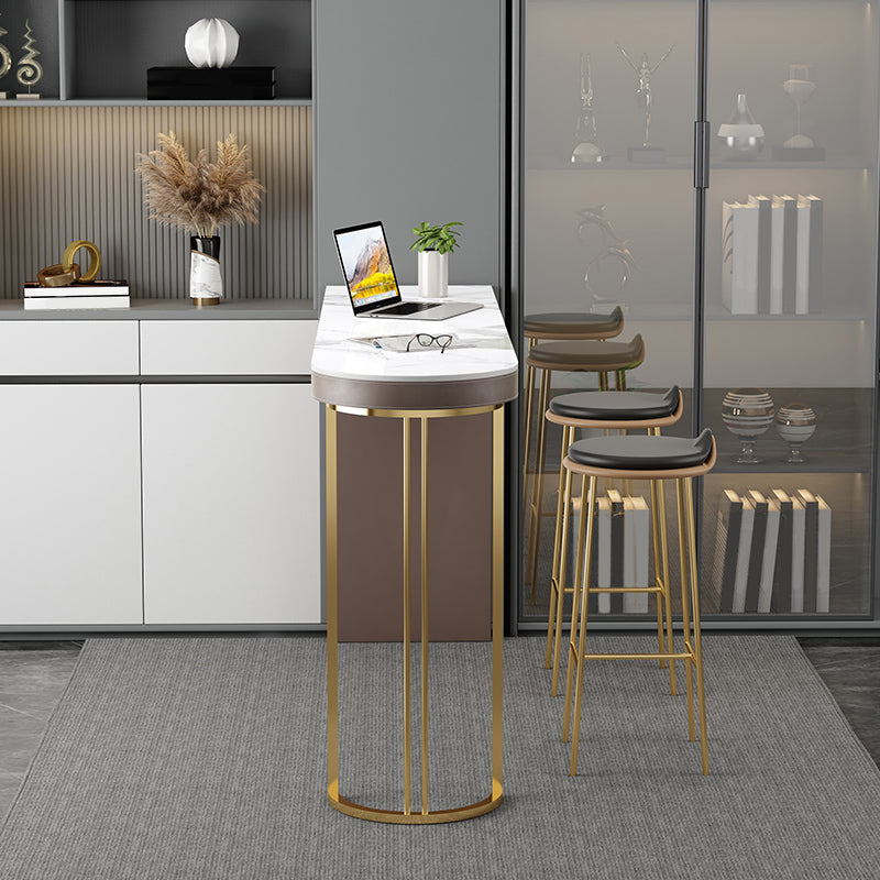 Contemporary Pub Table Set 1/2/3 Pcs Metal Frame Bar Table and Stools