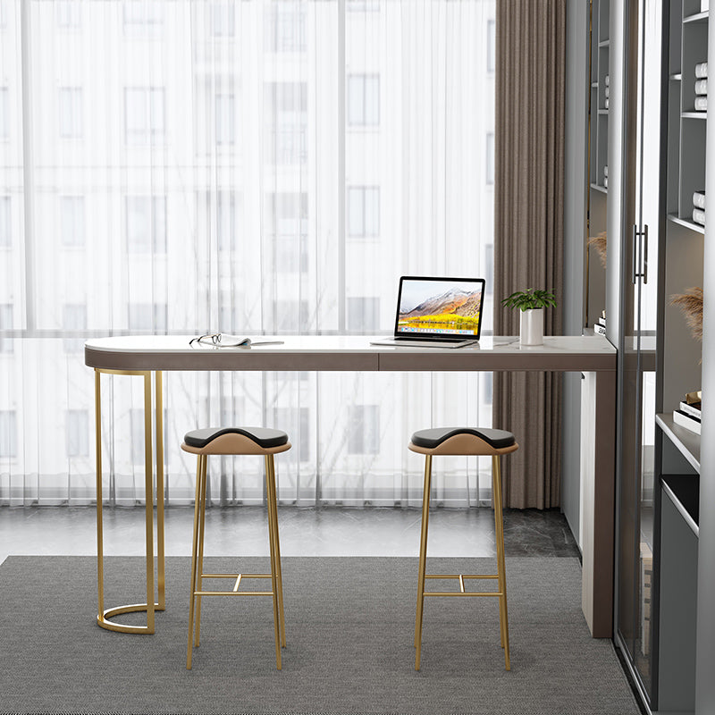 Contemporary Pub Table Set 1/2/3 Pcs Metal Frame Bar Table and Stools