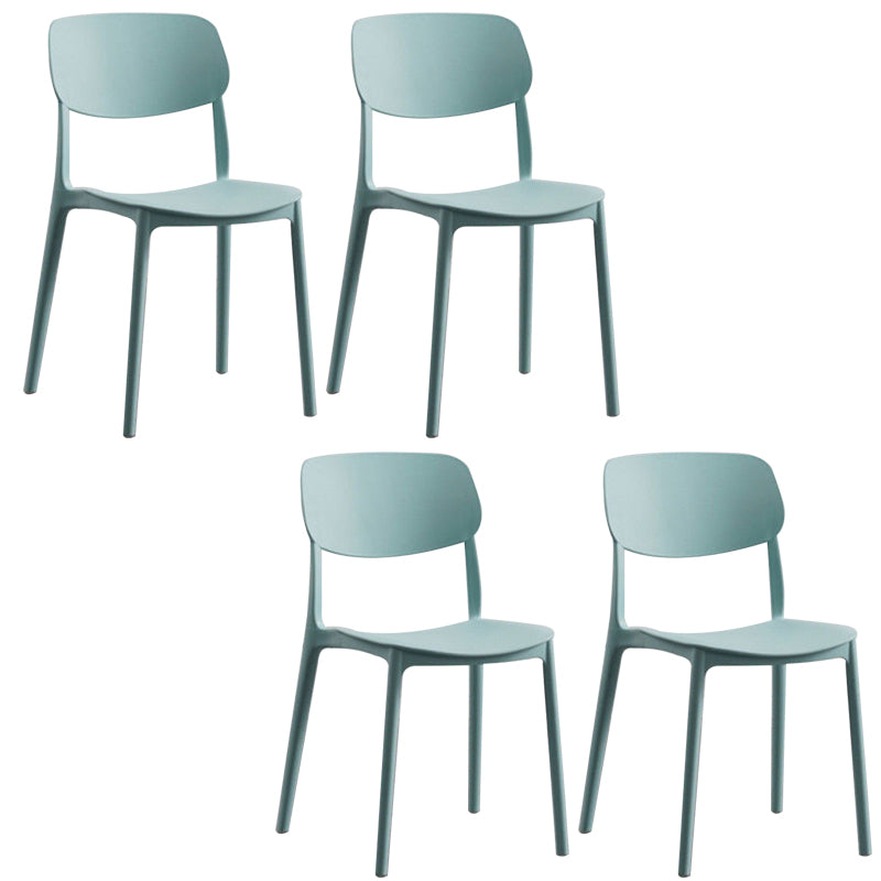 Plastic Armless Chair Open Back Dining Side Chair for Home Use