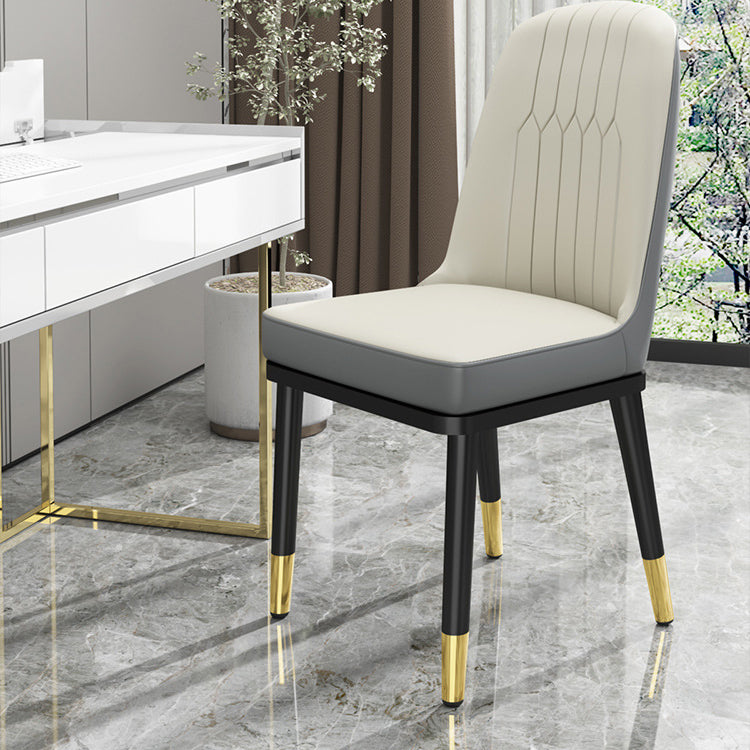 Glam Style Side Chair Parsons Armless Side Chair for Kitchen