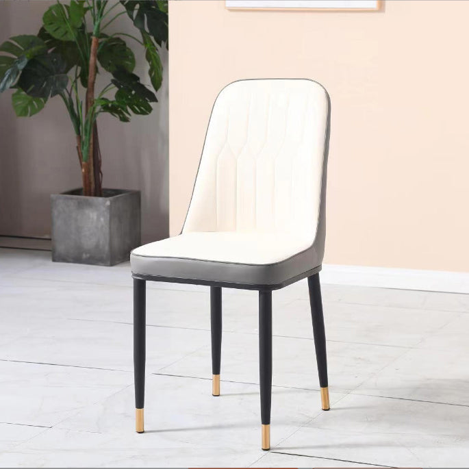 Glam Style Side Chair Parsons Armless Side Chair for Kitchen