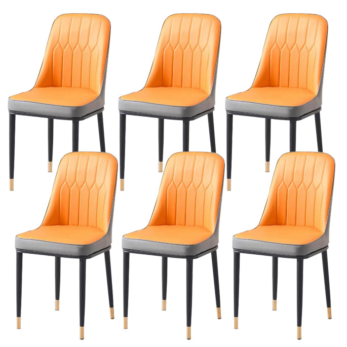 Glam Style Side Chair Parsons Armless Side Chair for Kitchen