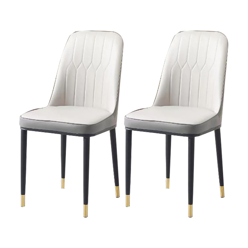 Glam Style Side Chair Parsons Armless Side Chair for Kitchen