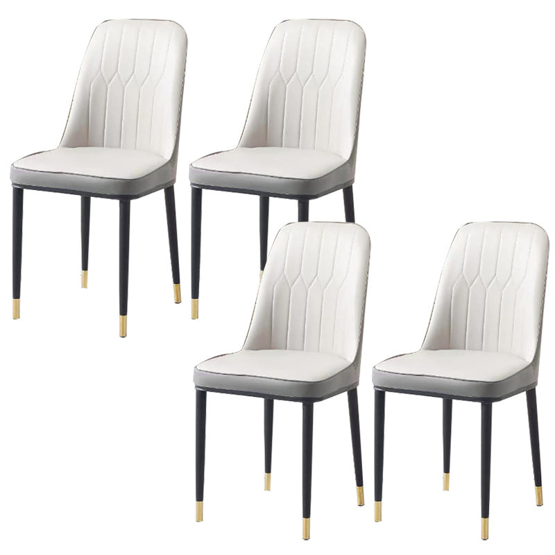 Glam Style Side Chair Parsons Armless Side Chair for Kitchen