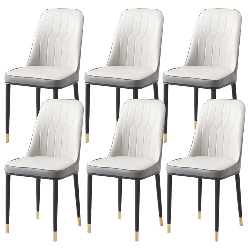 Glam Style Side Chair Parsons Armless Side Chair for Kitchen