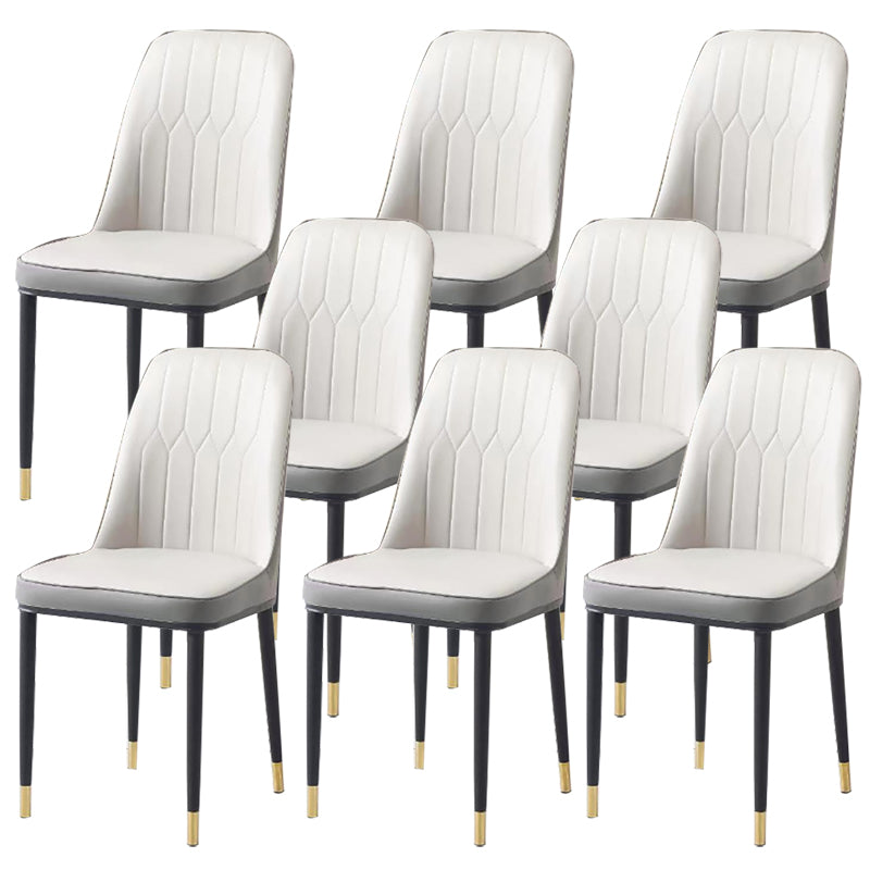 Glam Style Side Chair Parsons Armless Side Chair for Kitchen