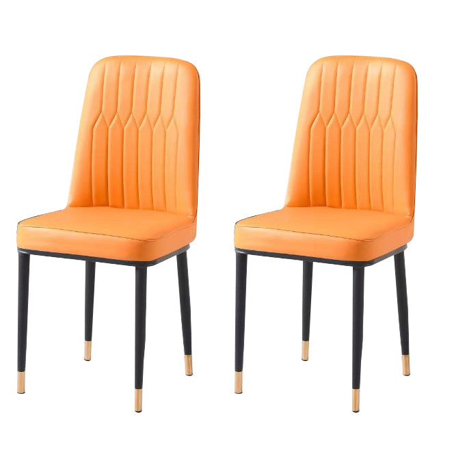 Glam Style Side Chair Parsons Armless Side Chair for Kitchen