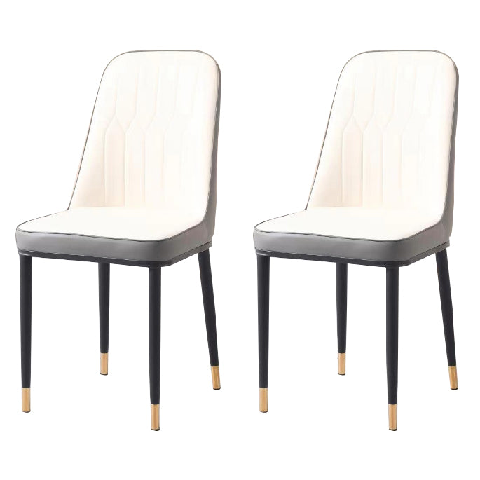 Glam Style Side Chair Parsons Armless Side Chair for Kitchen