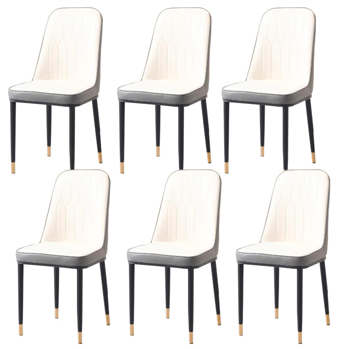 Glam Style Side Chair Parsons Armless Side Chair for Kitchen