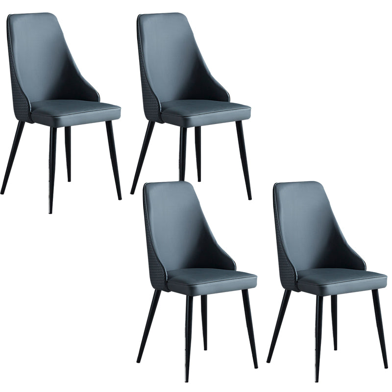 Dining Room Upholstered Chair Industrial Faux Leather Parsons Chair