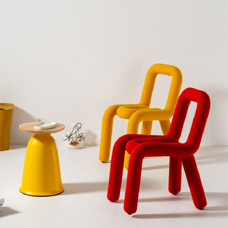 Designer Style Armless Chair Open Back Home Dining Side Chair