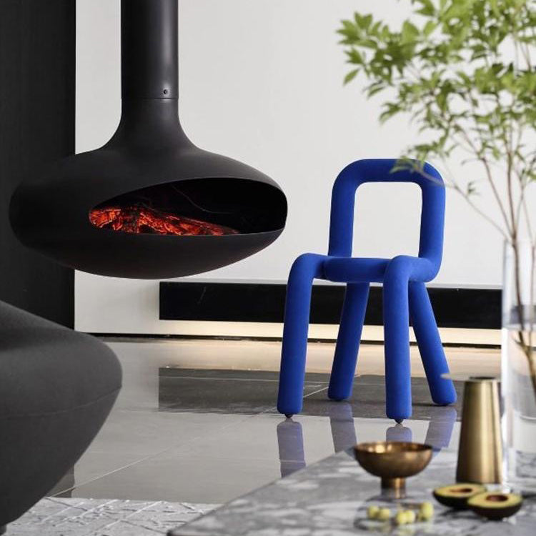 Designer Style Armless Chair Open Back Home Dining Side Chair