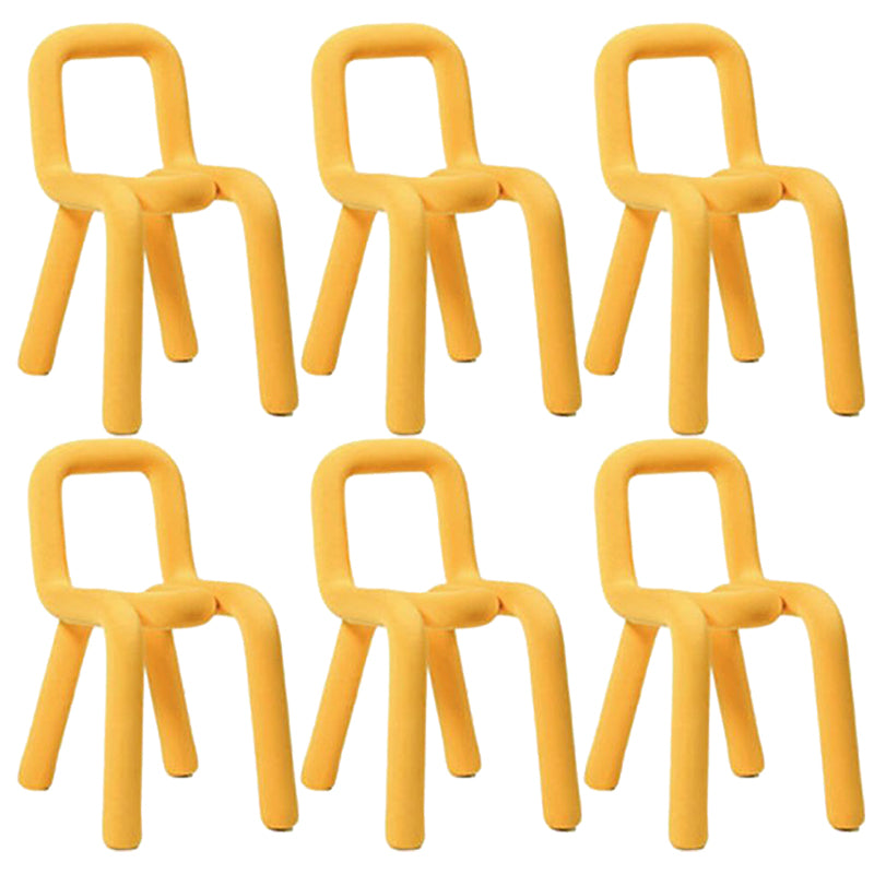 Designer Style Armless Chair Open Back Home Dining Side Chair