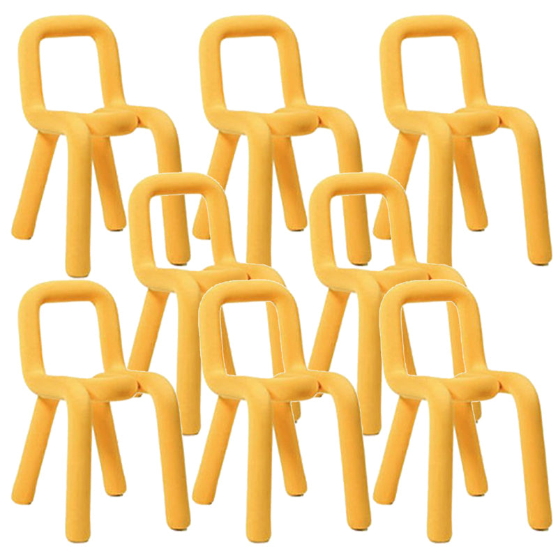 Designer Style Armless Chair Open Back Home Dining Side Chair