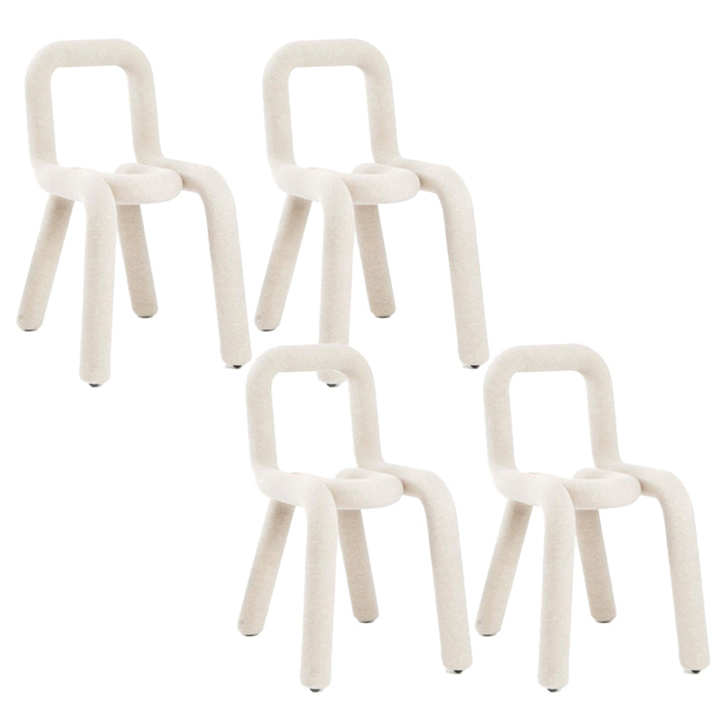 Designer Style Armless Chair Open Back Home Dining Side Chair