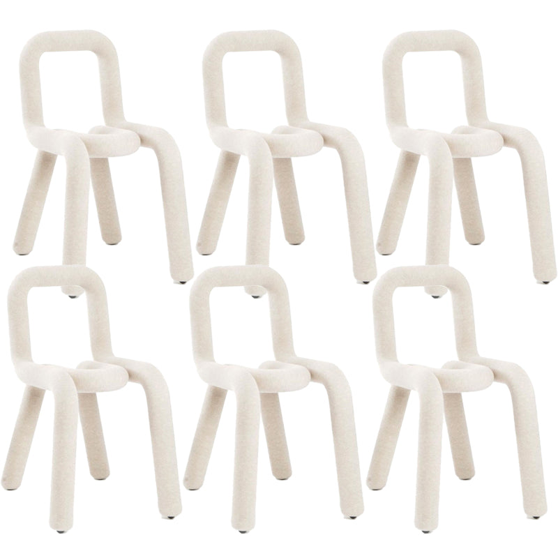 Designer Style Armless Chair Open Back Home Dining Side Chair