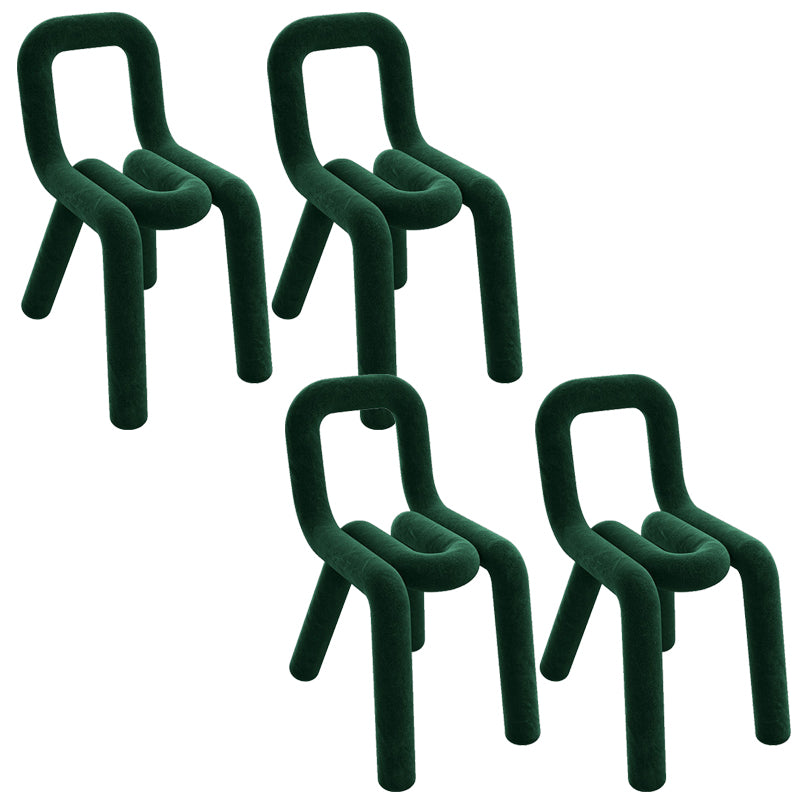 Designer Style Armless Chair Open Back Home Dining Side Chair