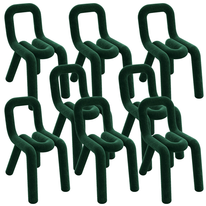 Designer Style Armless Chair Open Back Home Dining Side Chair