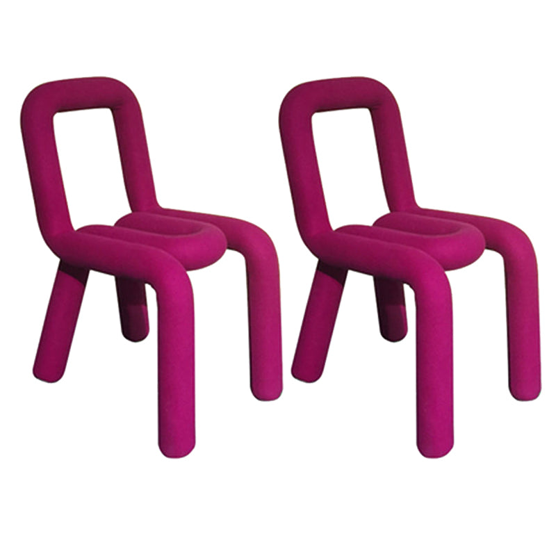 Designer Style Armless Chair Open Back Home Dining Side Chair