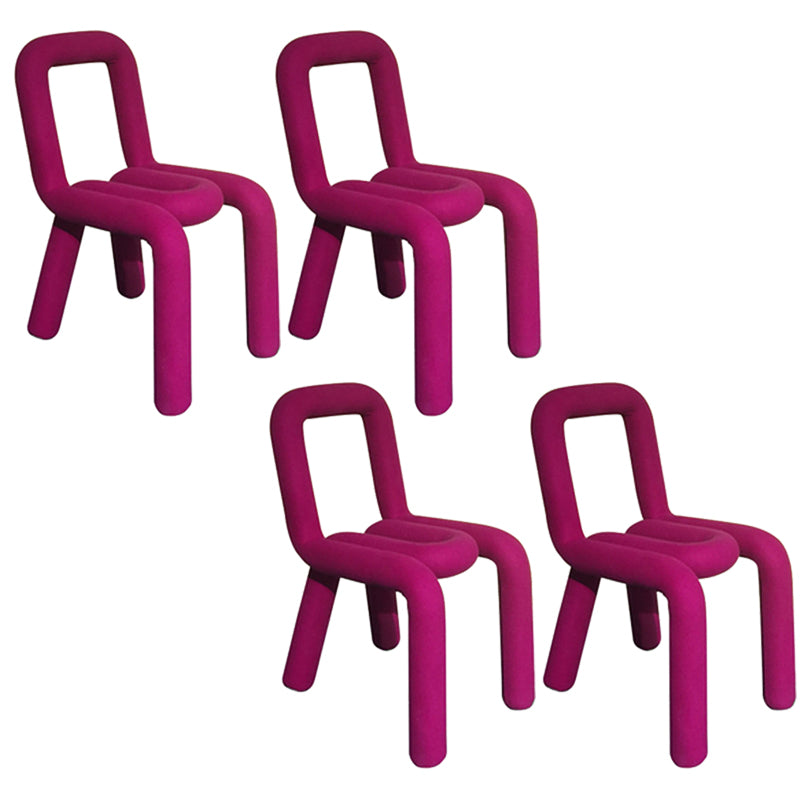 Designer Style Armless Chair Open Back Home Dining Side Chair