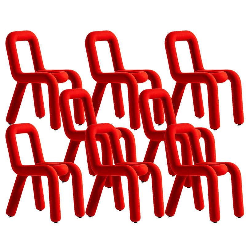 Designer Style Armless Chair Open Back Home Dining Side Chair