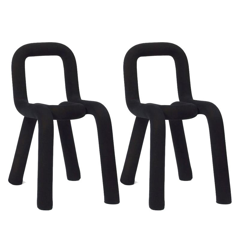 Designer Style Armless Chair Open Back Home Dining Side Chair