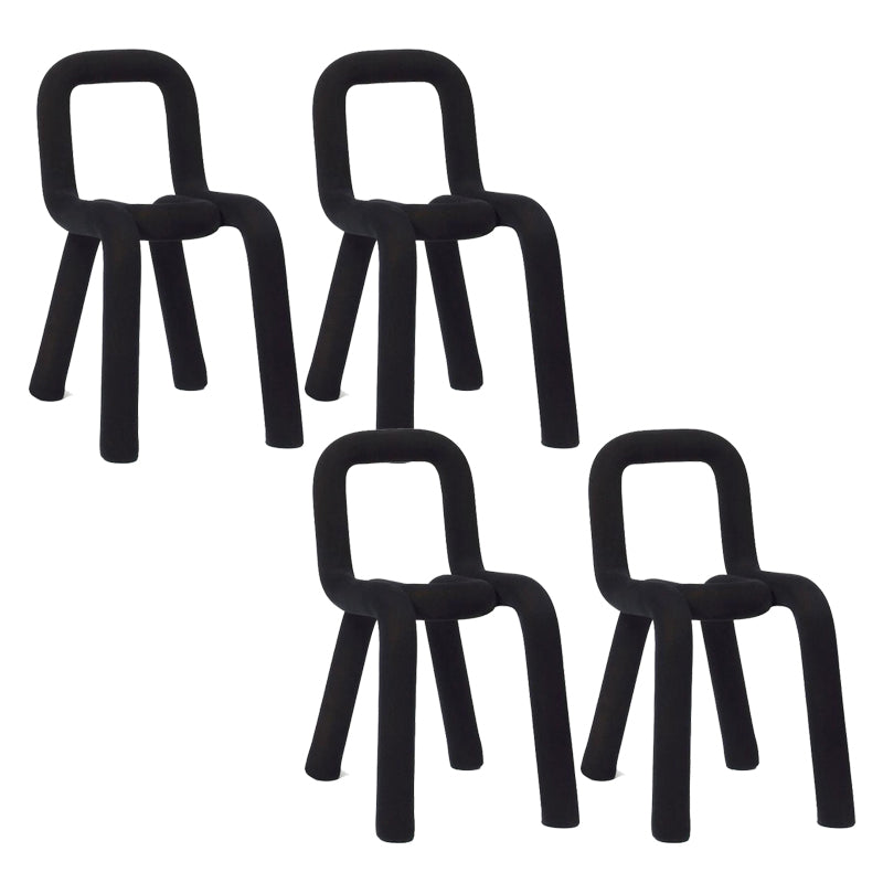 Designer Style Armless Chair Open Back Home Dining Side Chair