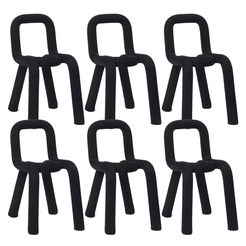 Designer Style Armless Chair Open Back Home Dining Side Chair