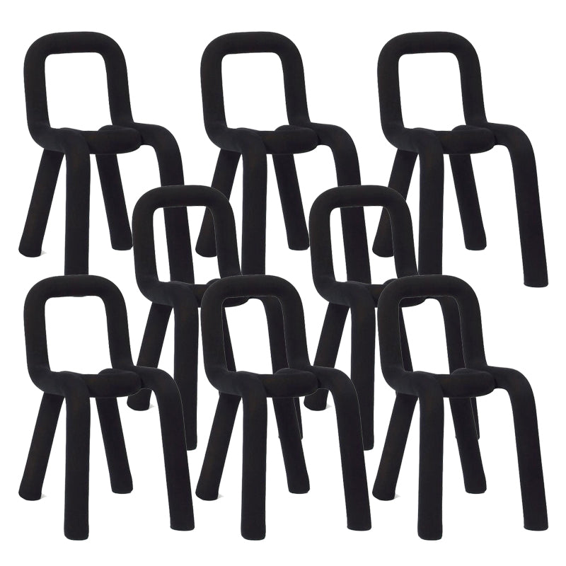 Designer Style Armless Chair Open Back Home Dining Side Chair