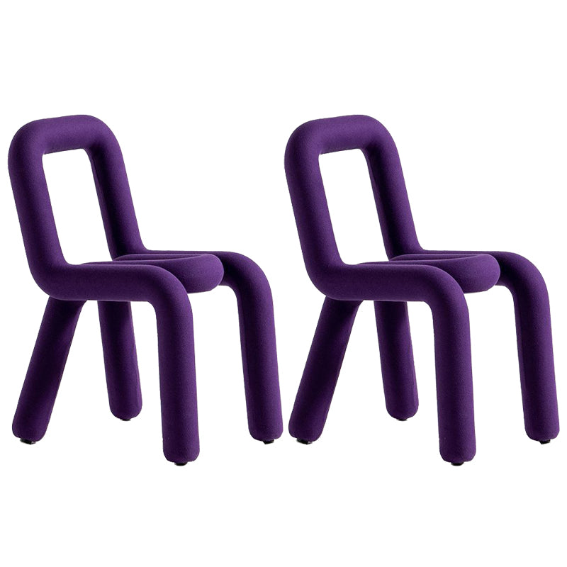 Designer Style Armless Chair Open Back Home Dining Side Chair