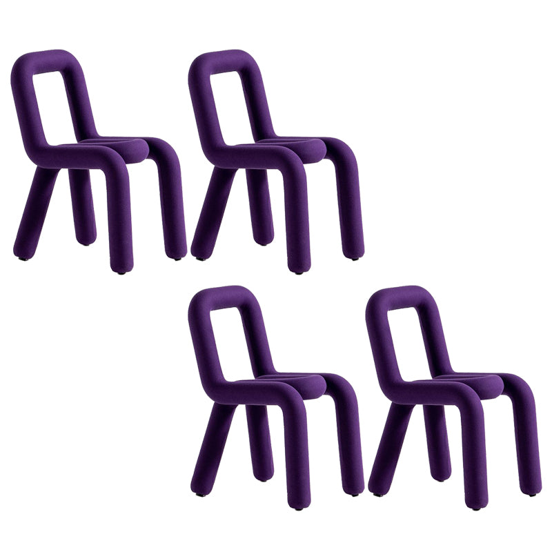 Designer Style Armless Chair Open Back Home Dining Side Chair