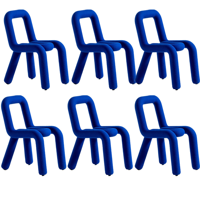 Designer Style Armless Chair Open Back Home Dining Side Chair