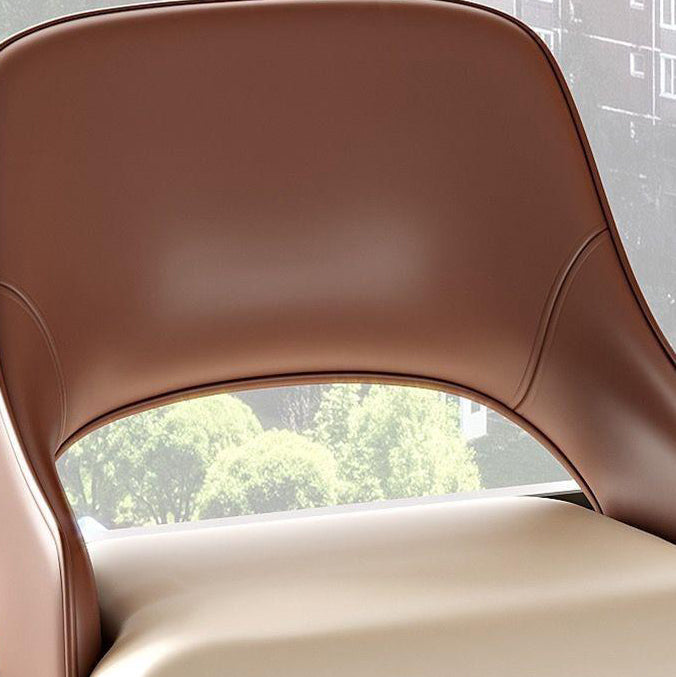 Kitchen Glam Side Chair Metal Legs Open Back Dining Arm Chair