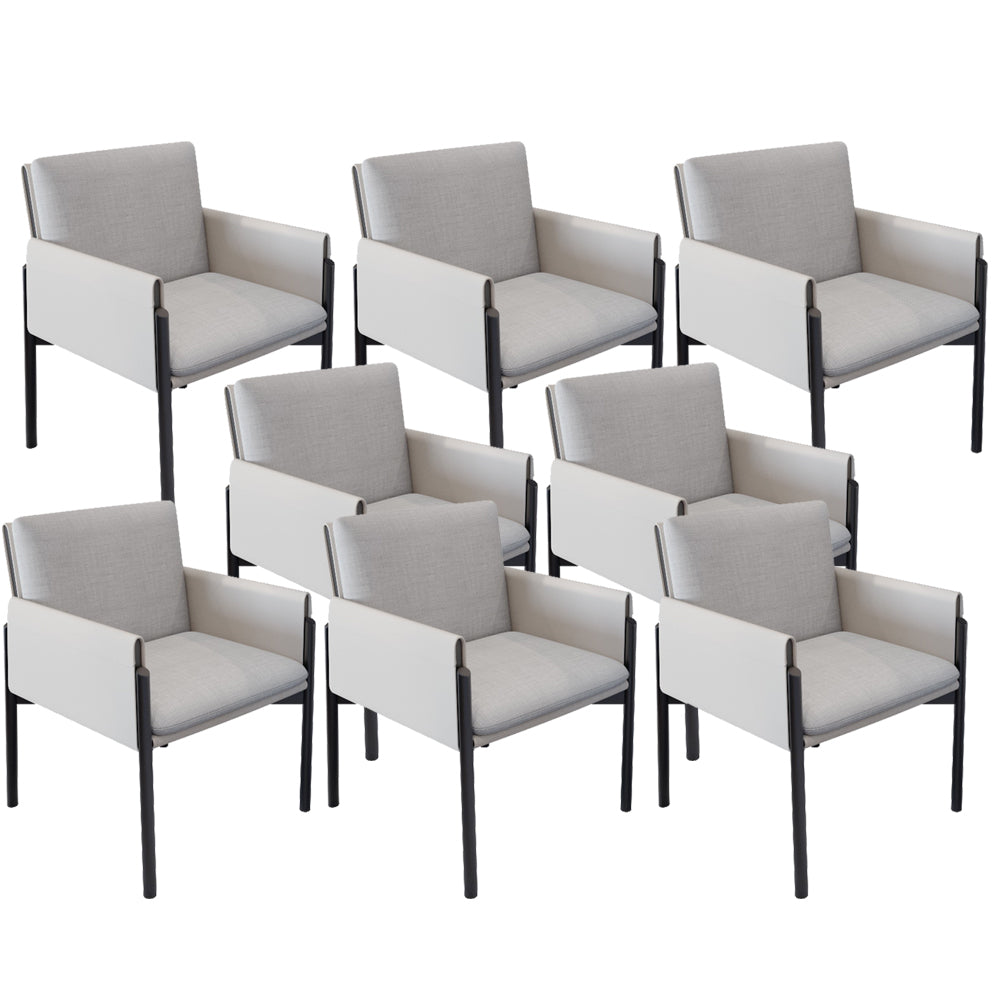 Industrial Kitchen Side Chair Parsons Back Black Legs  Dining Arm Chair