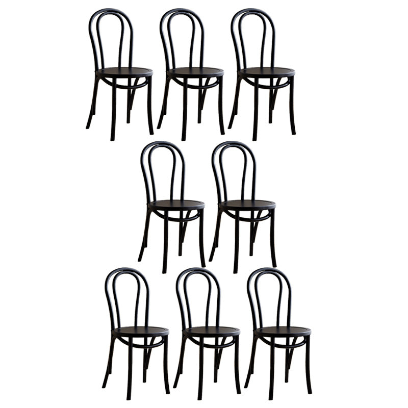 Wood Modern Style Patio Side Chair Open Back Dining Side Chair