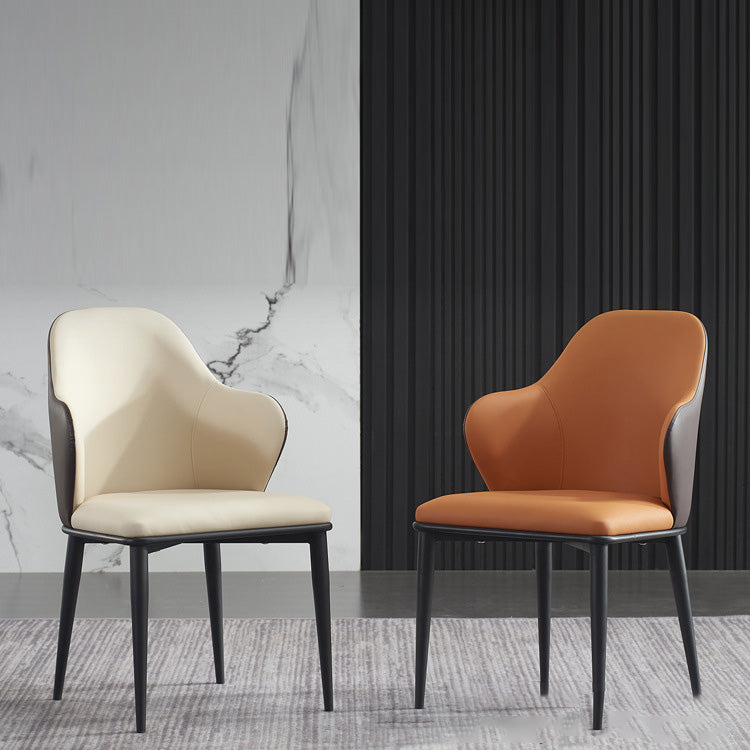 Dining Room Upholstered Chair Home Faux Leather Wingback Chair