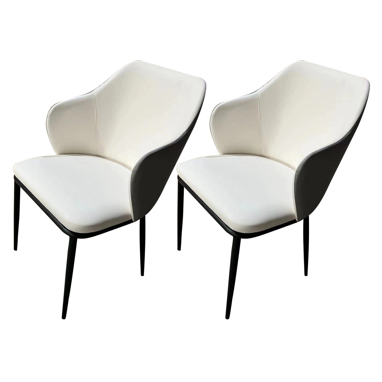 Dining Room Upholstered Chair Home Faux Leather Wingback Chair