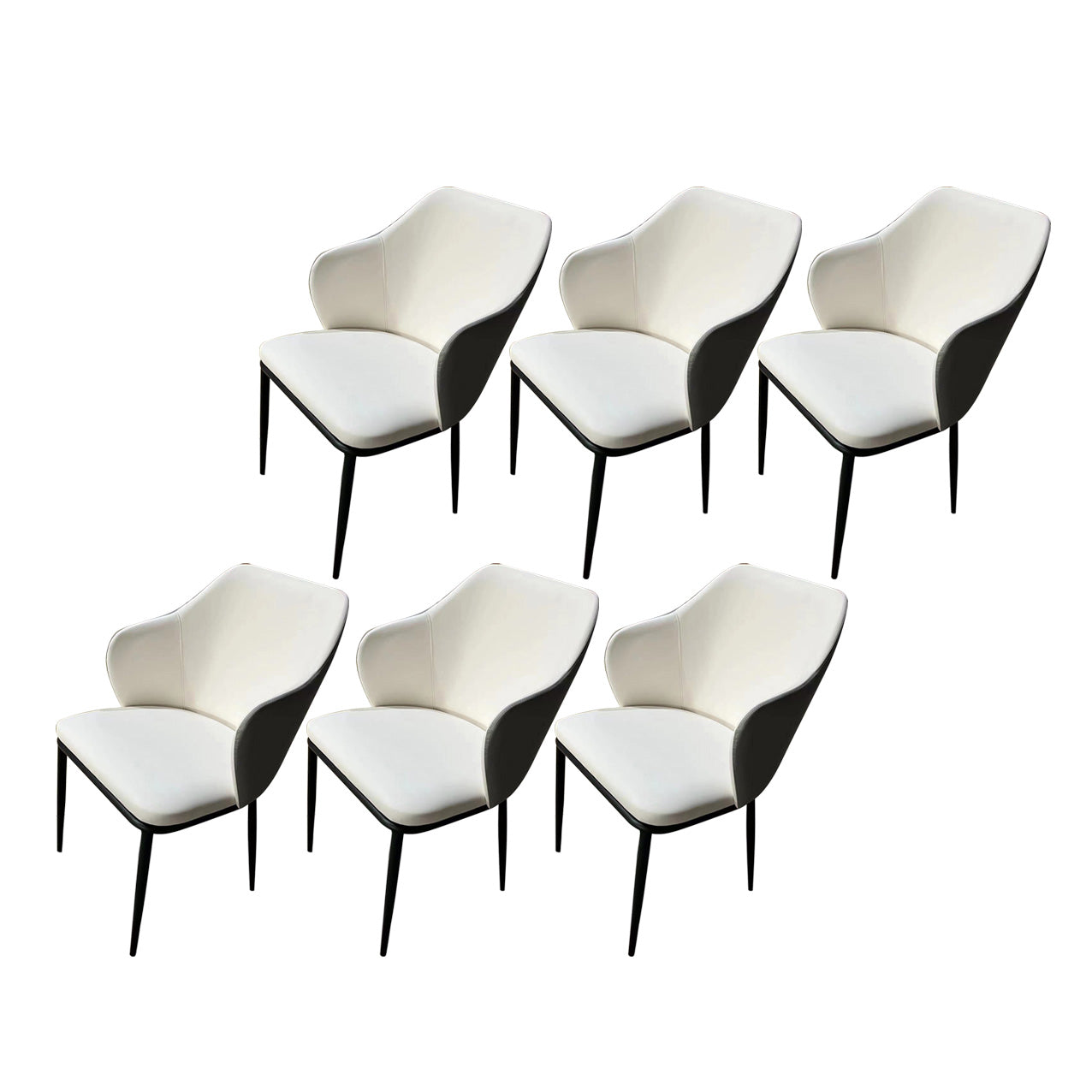 Dining Room Upholstered Chair Home Faux Leather Wingback Chair