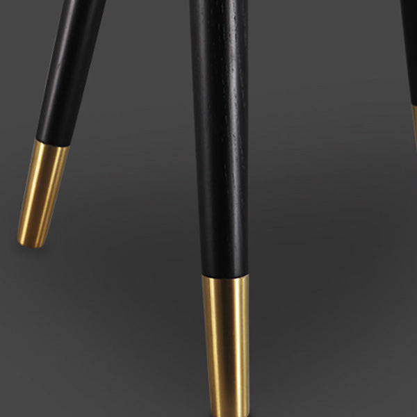 Industrial Upholstered Dining Chairs Parsons Chair in Black Legs