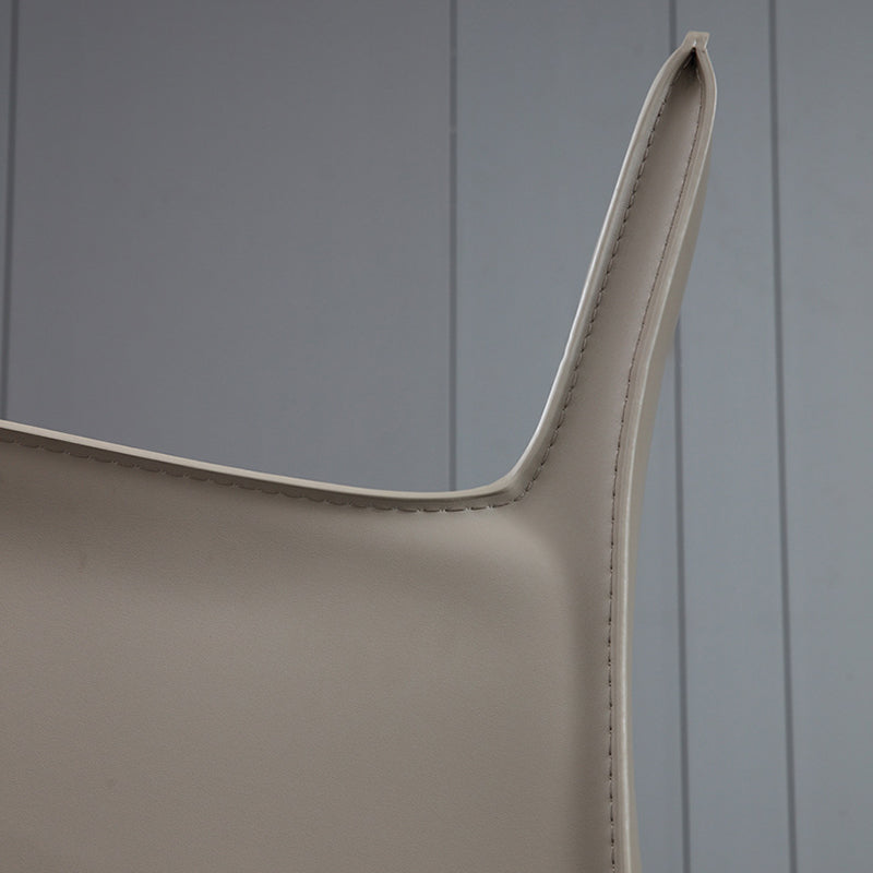 Dining Room Upholstered Arm Chair Faux Leather Parsons Chair