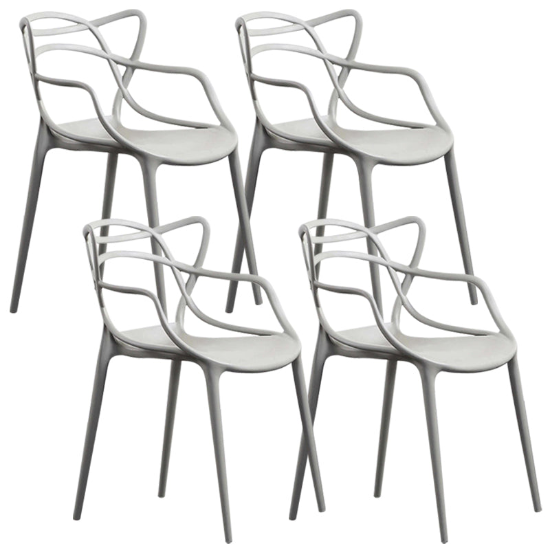 Contemporary Kitchen Dining Side Chair Cross Back Plastic Chair