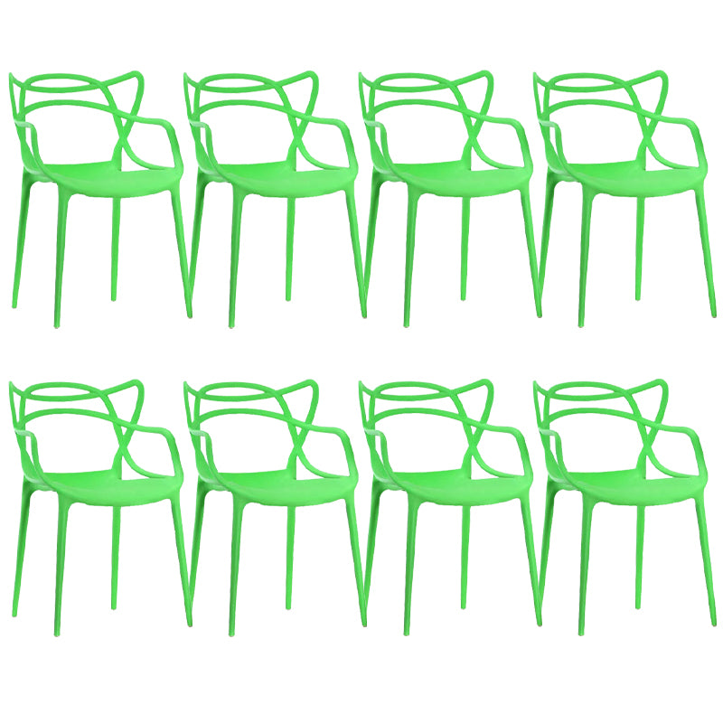 Contemporary Kitchen Dining Side Chair Cross Back Plastic Chair