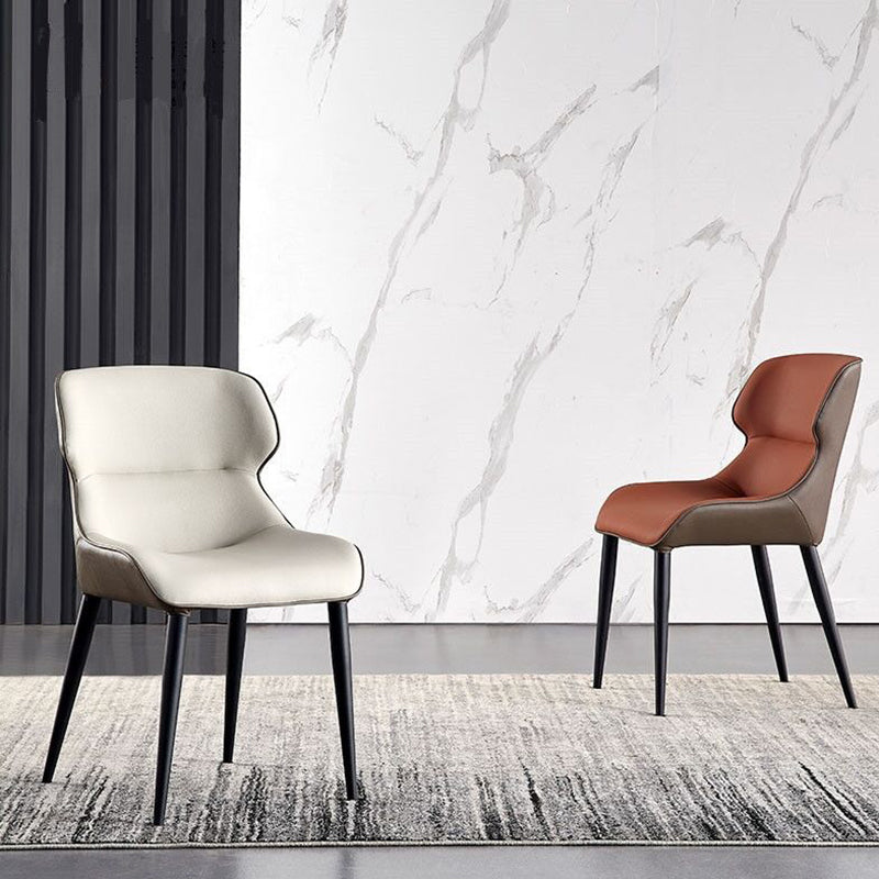 Home Upholstered Chair Dining Room Faux Leather Parsons Dining Chair
