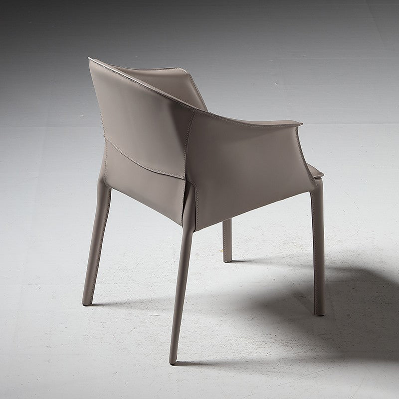 Modern Dining Room Dining Chair Faux Leather Arm Parsons Chair