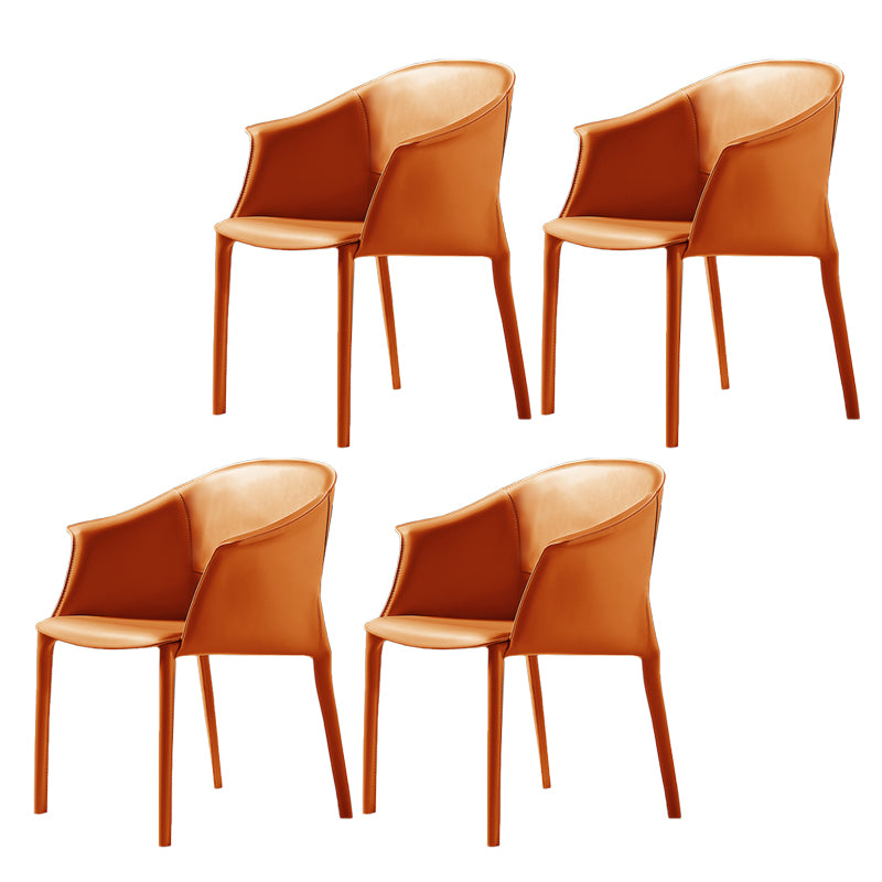 Modern Dining Room Dining Chair Faux Leather Arm Parsons Chair