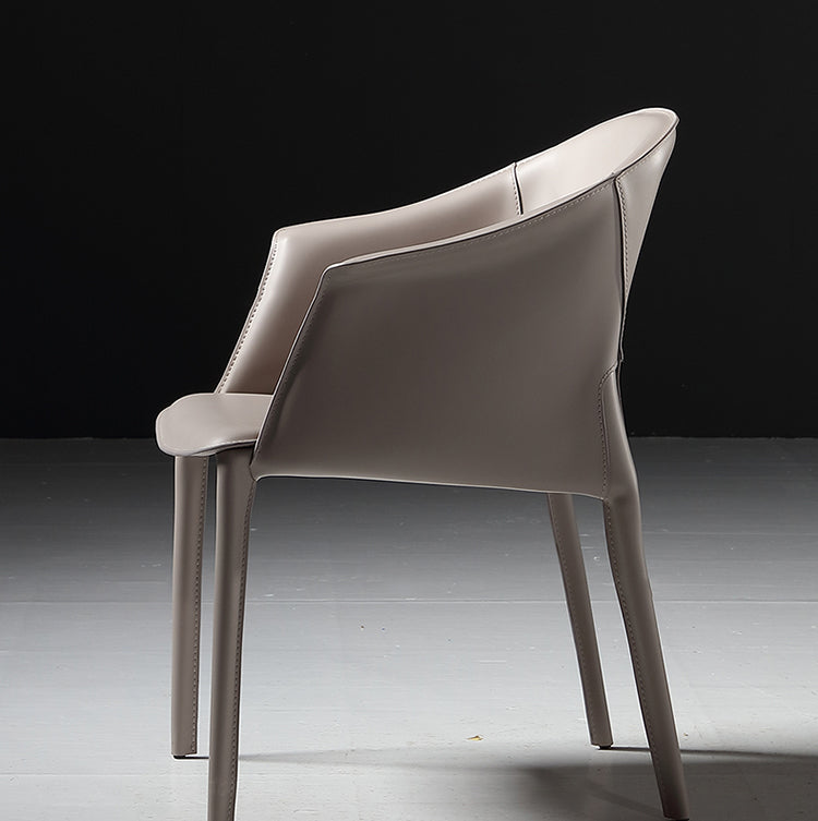 Modern Dining Room Dining Chair Faux Leather Arm Parsons Chair