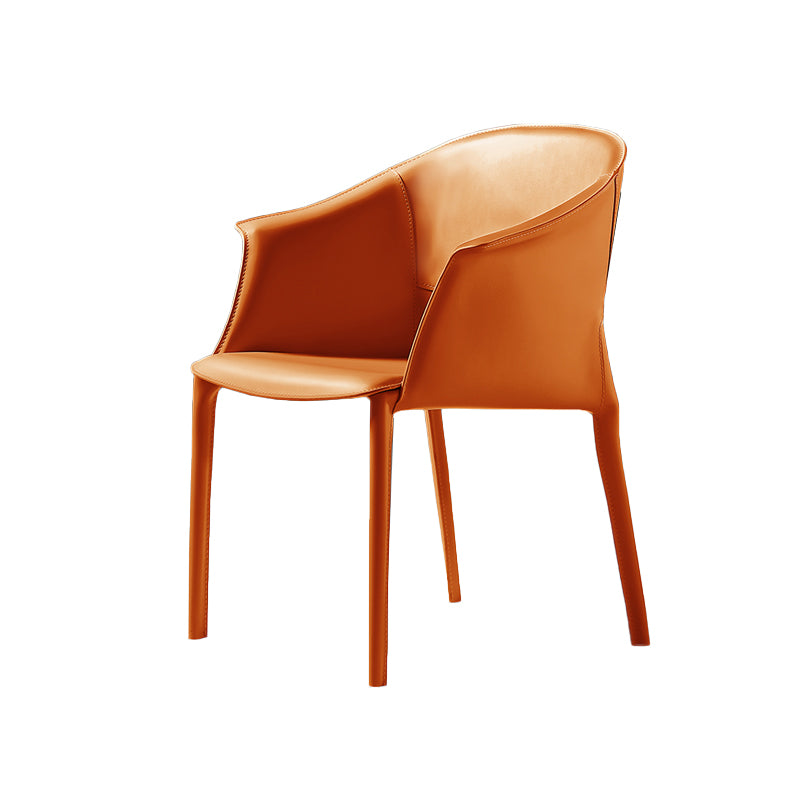 Modern Dining Room Dining Chair Faux Leather Arm Parsons Chair