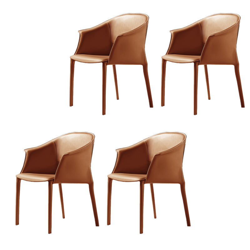 Modern Dining Room Dining Chair Faux Leather Arm Parsons Chair