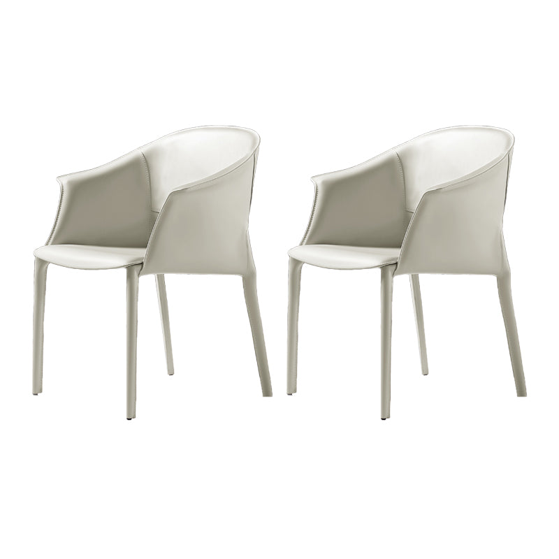 Modern Dining Room Dining Chair Faux Leather Arm Parsons Chair